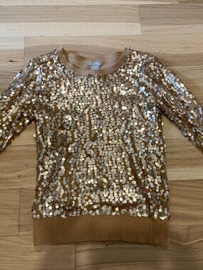 Sparkly rose gold sweater with sequins size XS
